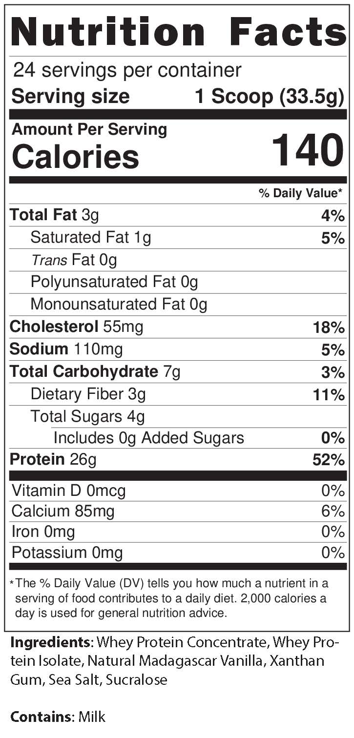 Whey Protein Powder - Vanilla